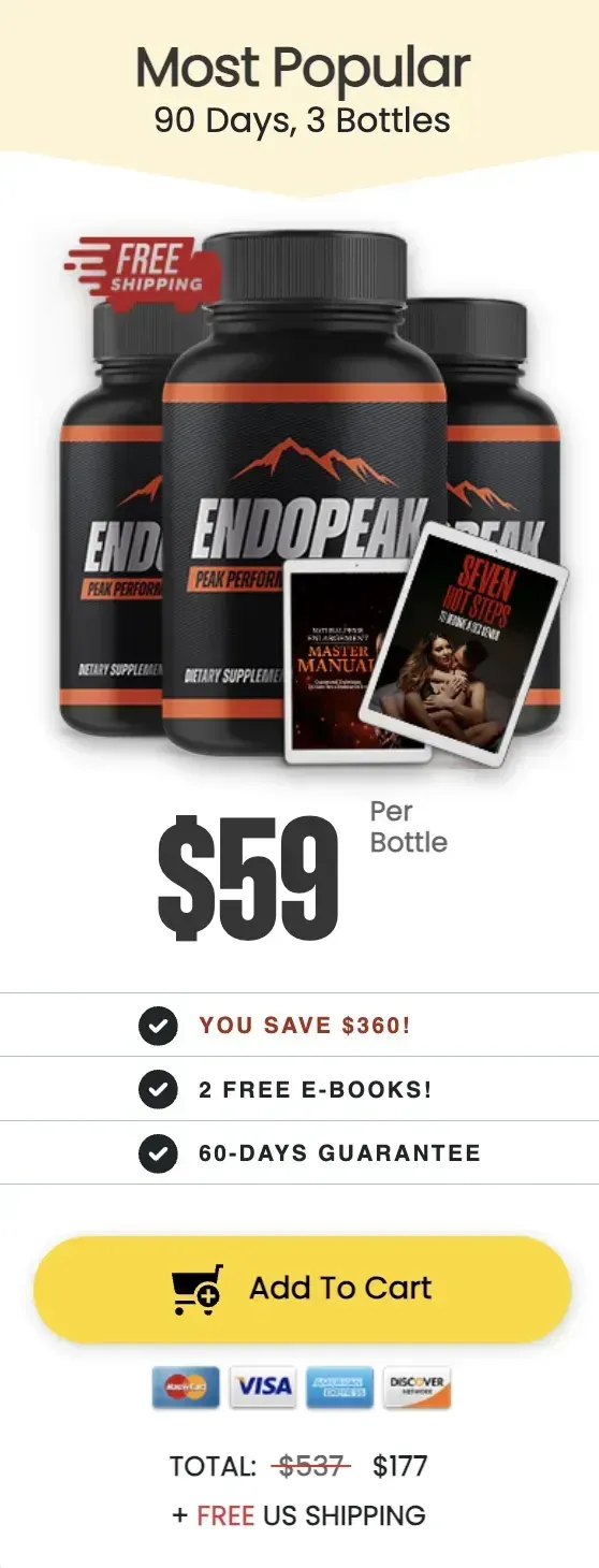 endopeak 3 bottles price